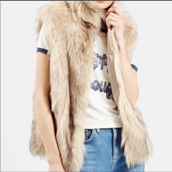 Topshop Jackets & Blazers - Topshop Faux Fur Vest